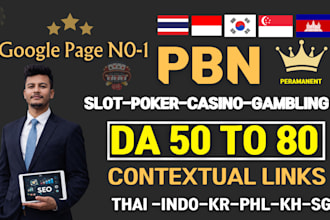 make thai,indo,korean,ph, cambodia homepage backlinks
