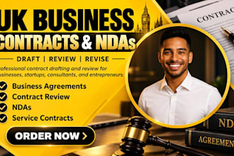 draft and review UK business contracts agreements and ndas