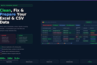 clean, transform and prepare your data for analysis