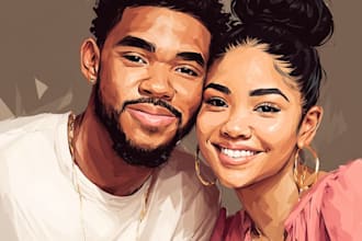 create a royal couple portrait in renaissance painting style
