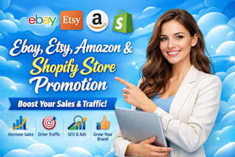 promote your ebay, etsy and shopify store to boost store sales