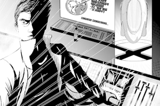 draw manga pages in a clean and dynamic style