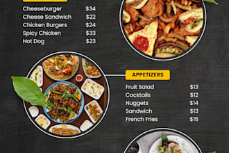 design professional,amazing restaurant and food menu design
