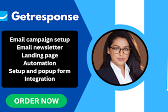 professionally set up a get response newsletter using a custom designed