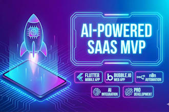 develop an ai powered saas mvp with flutter, bubble, seamless automation