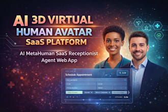 do 3d virtual human avatar ai metahuman saas platform receptionist agent web app