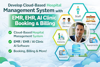 build cloud based hospital management system with emr, ehr, ai clinic booking
