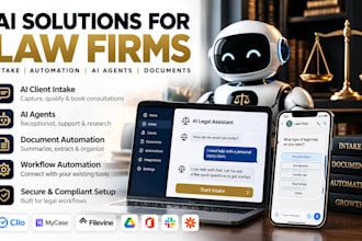 build ai workflow automation, agents and client intake systems for law firms