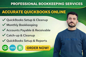 bookkeeping and clean up using quickbooks online qbo