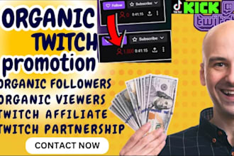 video promotion youtube promotion twitch affiliate twitch partner twitch viewers