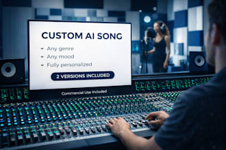 create professional custom ai music for your project in any genre