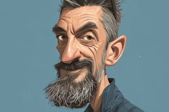 draw a funny caricature with my style