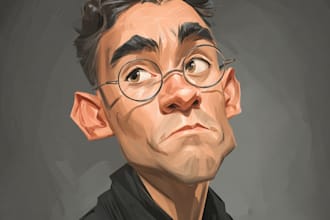 create a custom cartoon caricature illustration
