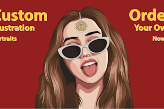 custom digital portrait illustrations
