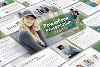 make presentation slides, powerpoint or pitch deck designs, investors slides