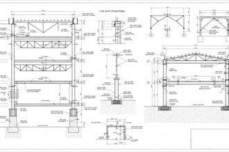 do autocad for civil structural shop drawings