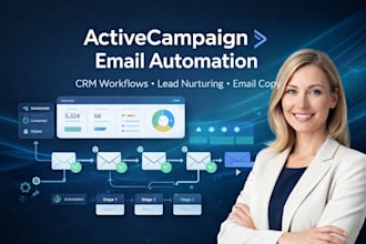 do activecampaign email automation, crm workflows, lead nurturing and email copy