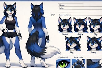 draw furry ref sheet fursona ref sheet anthro ref sheet references character
