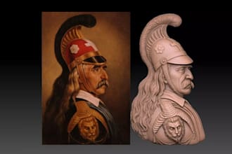 carve 3d head portrait,cnc ready relief,3d printing bas relief,3d sculpture,stl