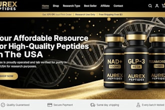 design peptide ecommerce website research peptide woocommerce peptide website