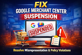 fix google merchant center suspension, merchant suspension or misrepresentation