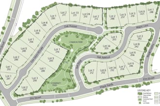 2d render lot subdivision site plan or plat map illustration