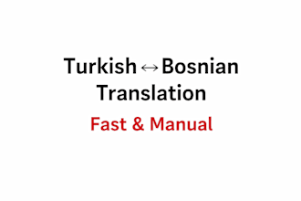 translate turkish to bosnian and bosnian to turkish manualy