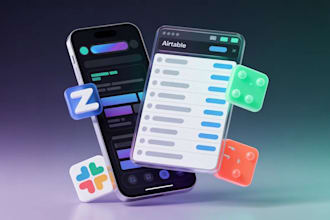 build glide app and automate airtable workflows using zapier, make and slack