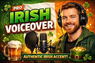 provide voiceovers in irish with correct pronunciation