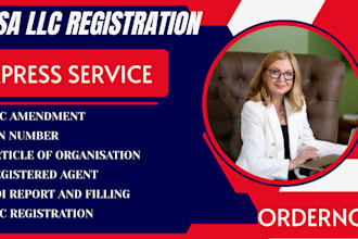 us llc formation, ein registration, and USA business bank account setup service