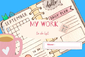 design a custom journal or planner in canva for you