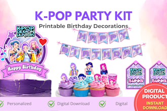 create custom k pop style cake toppers and decorations