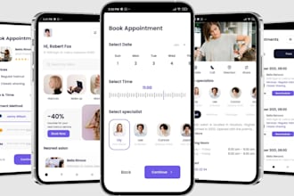 develop custom salon booking app, spa and barber app, nail studio appointment