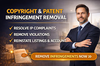 reinstate amazon listing, fix ip complaints copyright and patent infringement