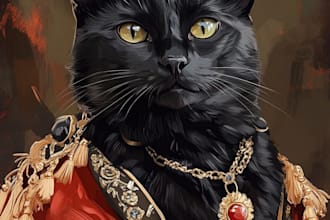 design custom pet portrait