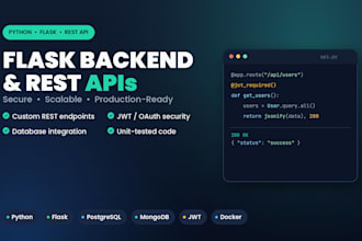 build a python flask backend and rest api