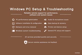 help fix and set up your windows PC