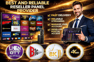 build a custom reseller panel lion ott, strong8k, zippy, gogo, extra panel, fox