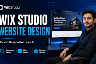 design wix studio website design business site, responsive wix studio website