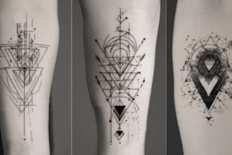 custom an abstract tattoo design
