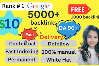 create 100 high da90 and 5000 backlinks for SEO 2026