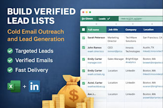 build a verified email list for cold email outreach and lead generation