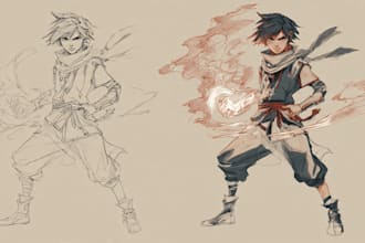 sketch any character in any way