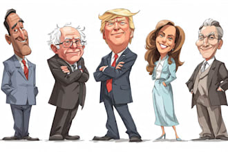 do digital political cartoon for political cartoon