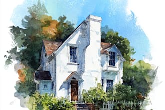 create home portrait watercolor art from photo