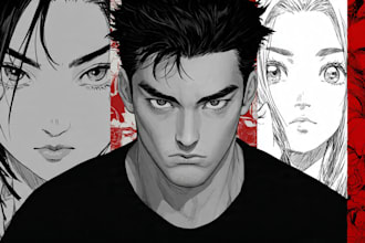 make illustration in anime or manga style