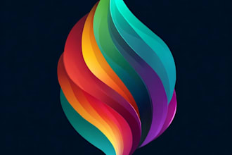 paint fabulous modern logo design for your need
