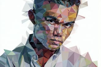design awesome geometric low poly illustration