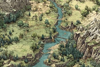 draw vector map in illustrator for you
