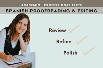 proofread and edit spanish academic and professional texts